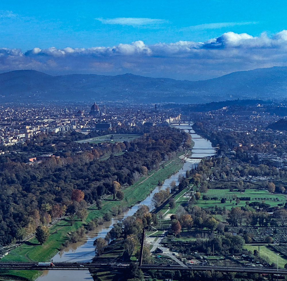 Helicopter tour in Florence